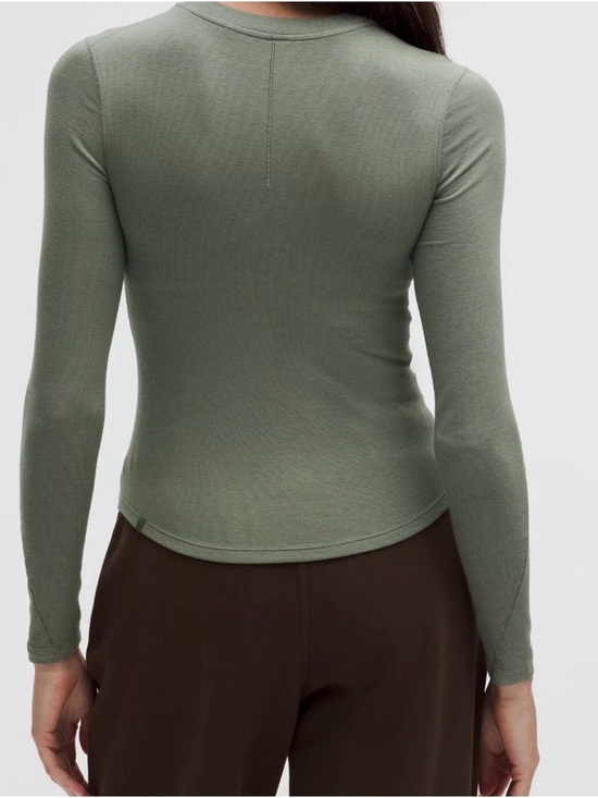 Lululemon Athletica hold tight long sleeve, micro, ribbed long sleeve shirt - Picture 2 of 2